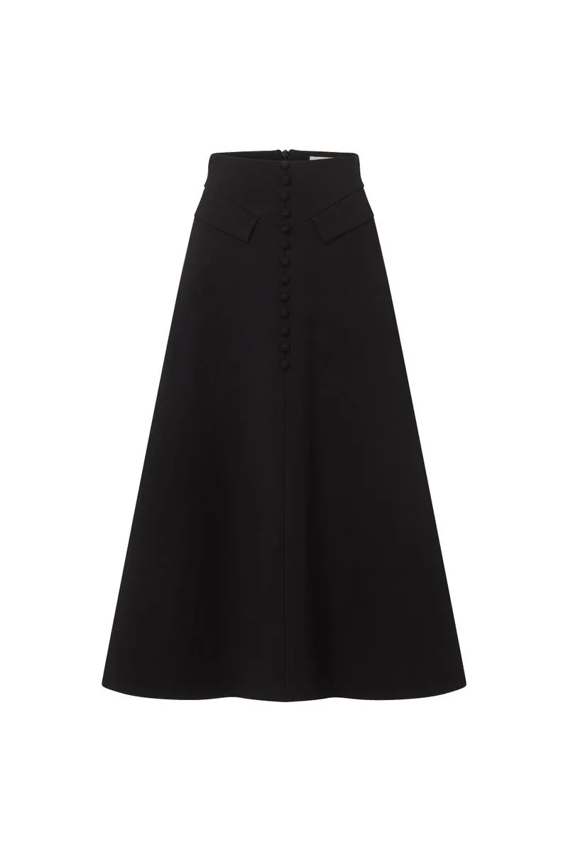 Rae Jersey A Line Skirt - Dark Navy