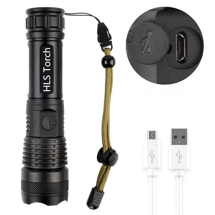 RECON GS2 Rechargeable  XH 3000 lumen Tactical LED Flashlight.
