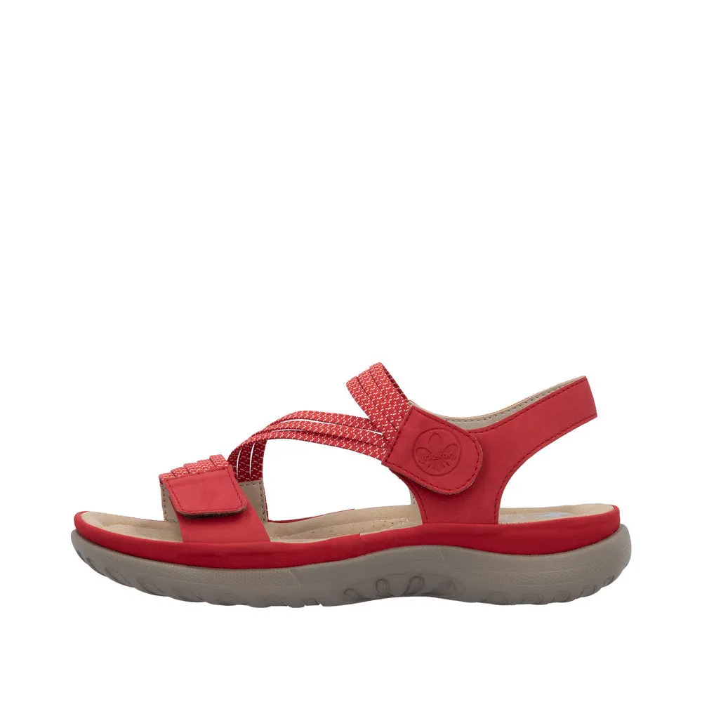 Rieker - 64870-33 - Flamme/Rot-Weiss - Sandals