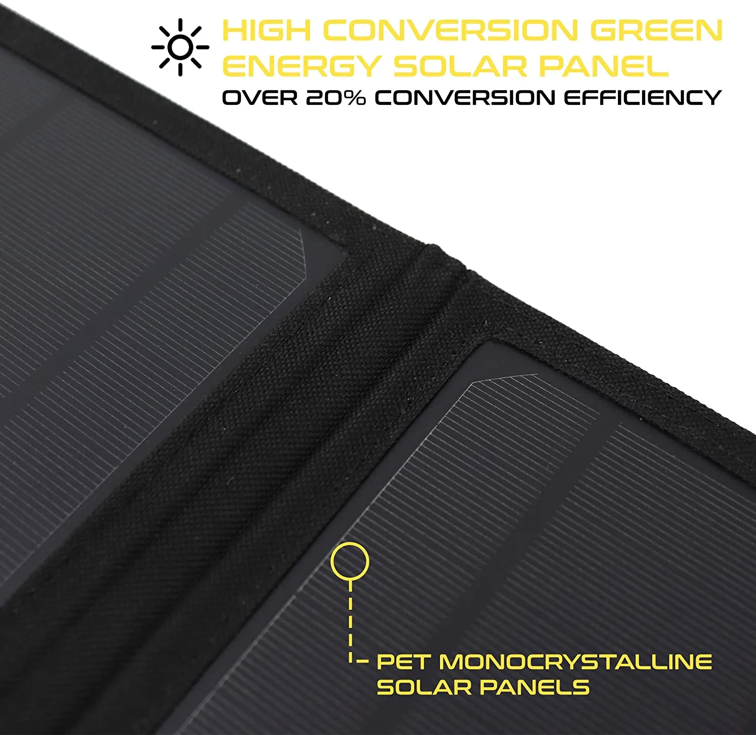 ROCKSOLAR Foldable Solar Panel, Portable 21W 18V Monocrystalline Kit with Charging Cable and Adapters, USB and DC