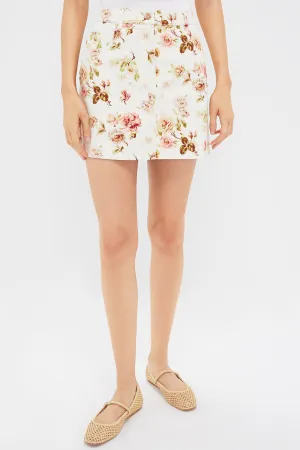 Romantic Floral Denim Pippa Mini Skirt