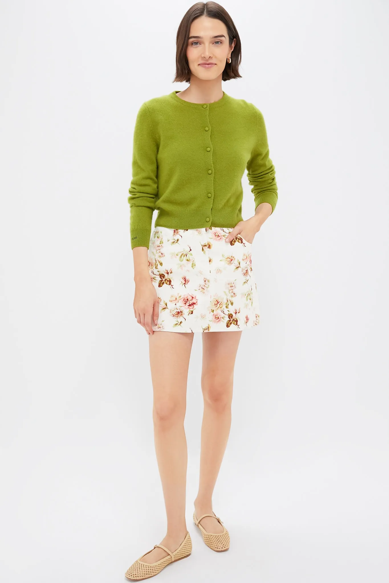 Romantic Floral Denim Pippa Mini Skirt