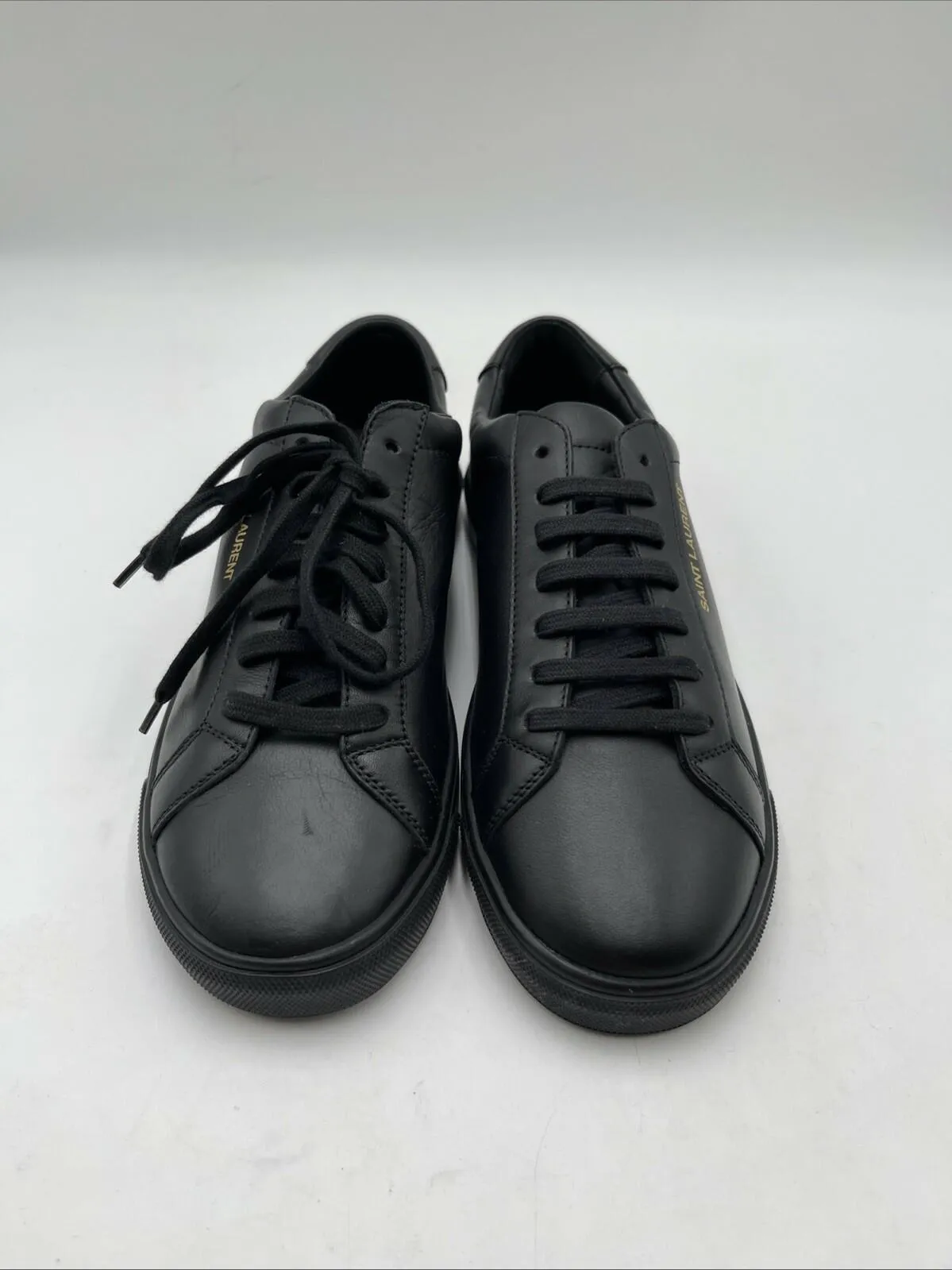 Saint Laurent Men's Andy Low-Top Sneakers Black Size 39 - Very Good