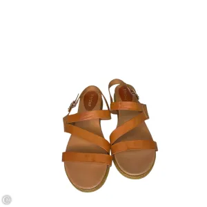 Sandals Flats By Bamboo In Brown, Size: 9