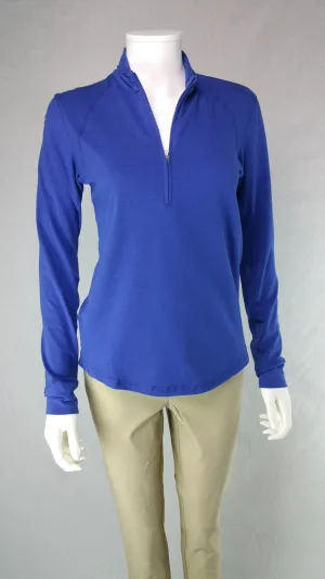 Sansoleil EcoSol Zip Mock Marine Blue