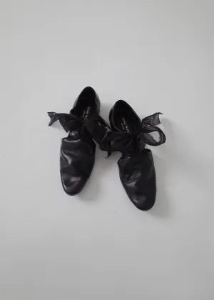 Simple Pleated Ribbon Shoes