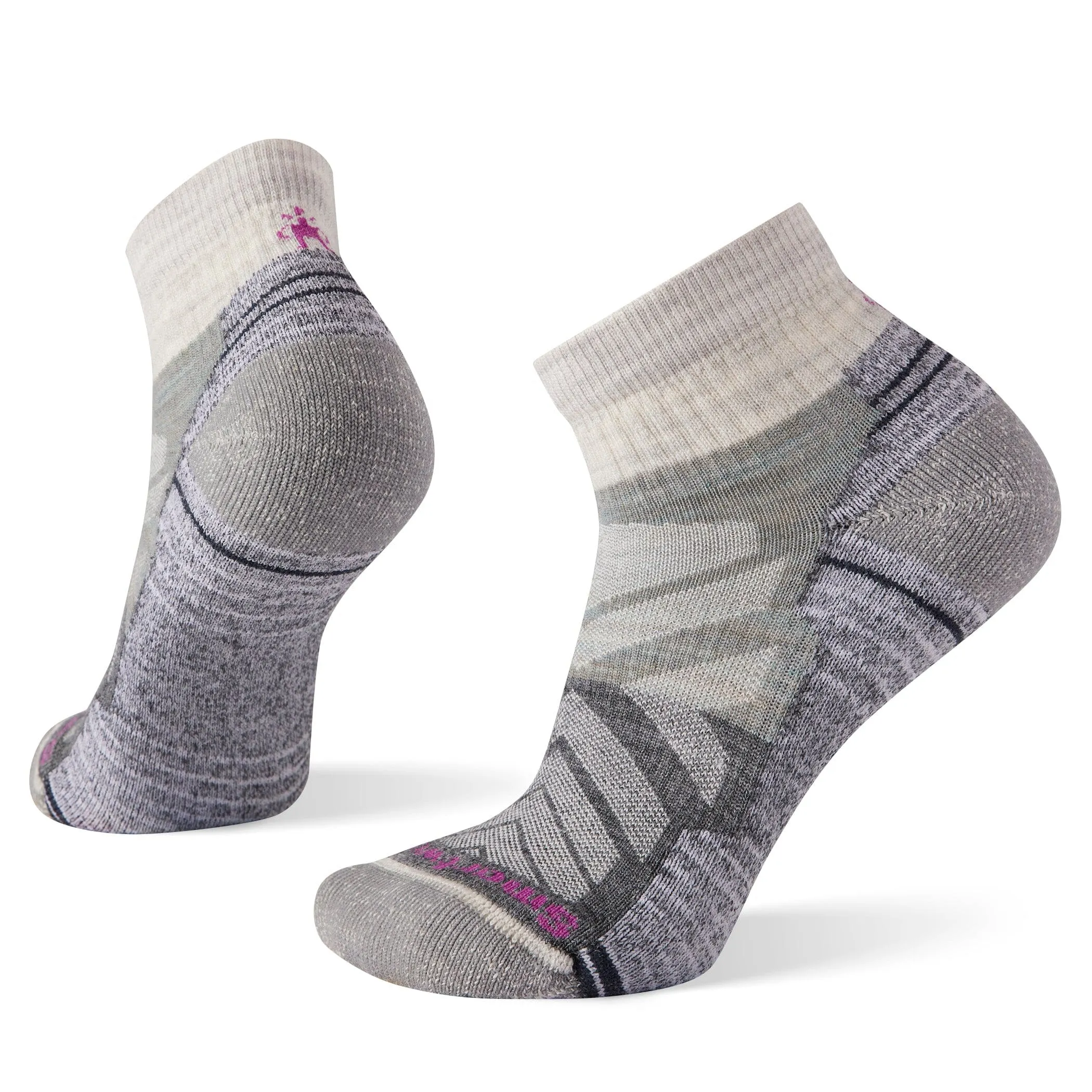 SmartWool Women's Hike Light Cushion Color Block Pattern Ankle Socks