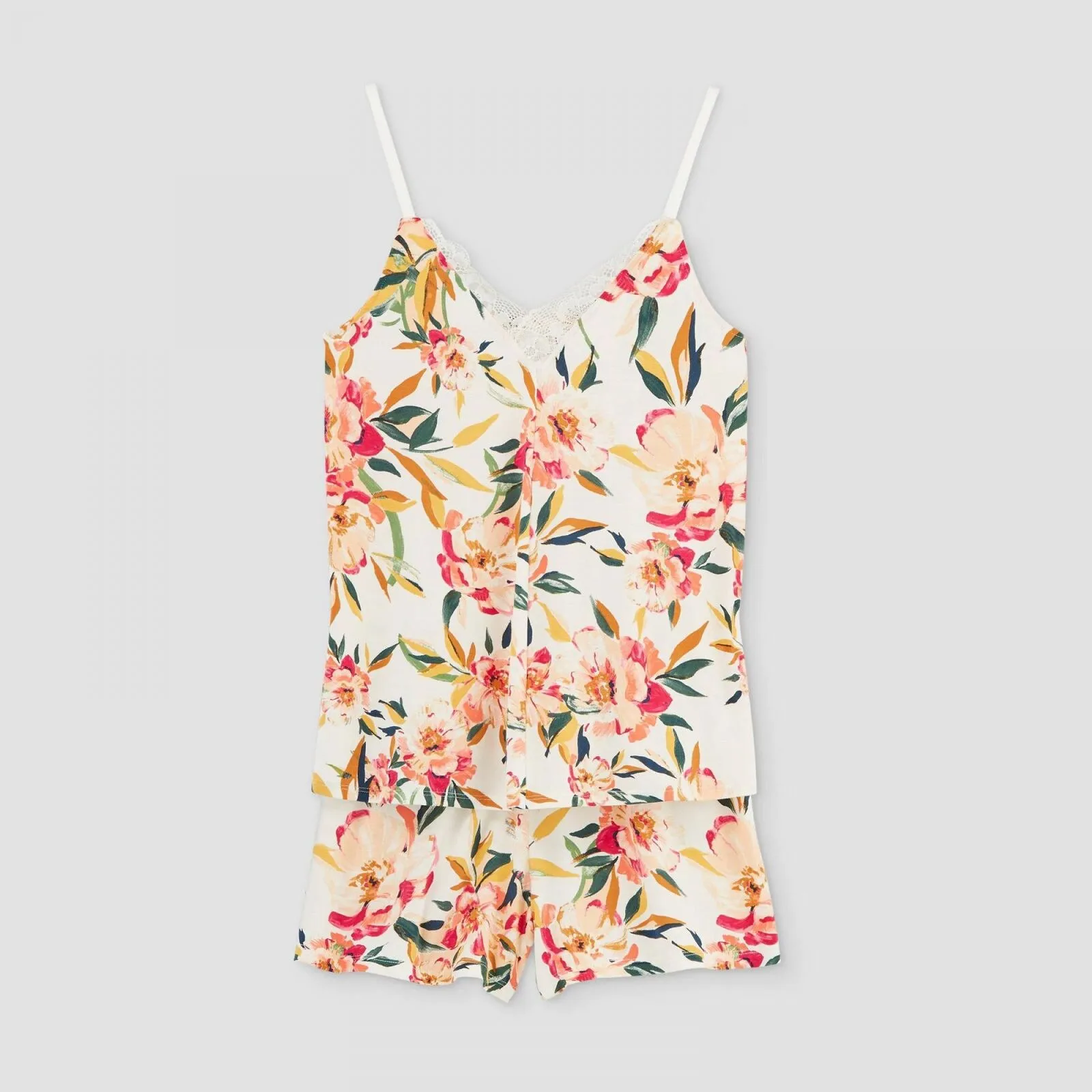 Stars Above Women's Floral Print Beautifully Soft Cami and Shorts Pajama Set