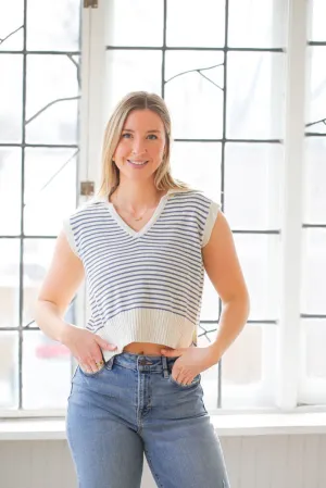 Stripe Collared Top
