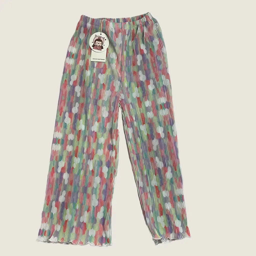 Sweet & Baba Girls Pastel Pleated Pant Small
