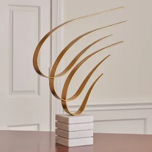 Swoosh Sculpture - Gold