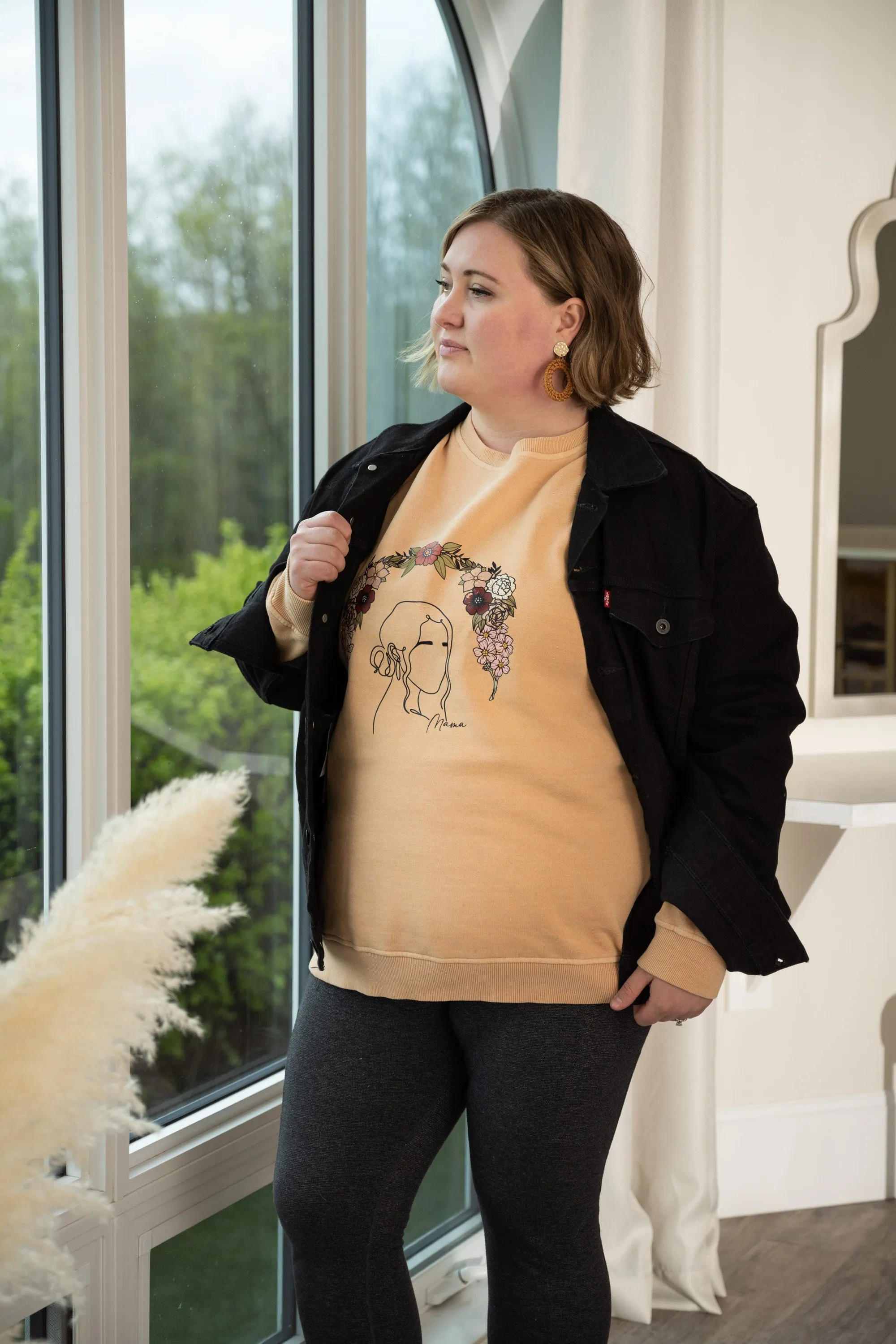 The Original 100% Cotton Crewneck Mama Sweater