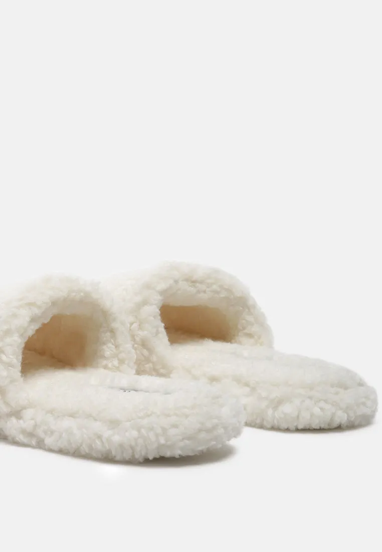ulrika faux fur indoor flats