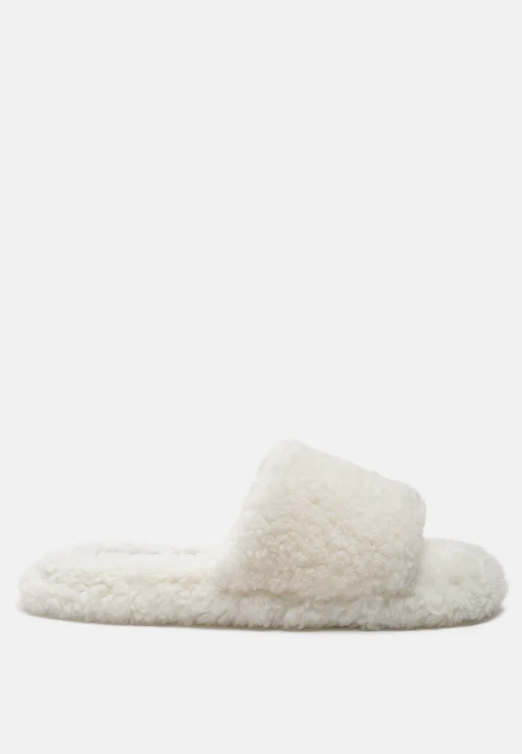 ulrika faux fur indoor flats