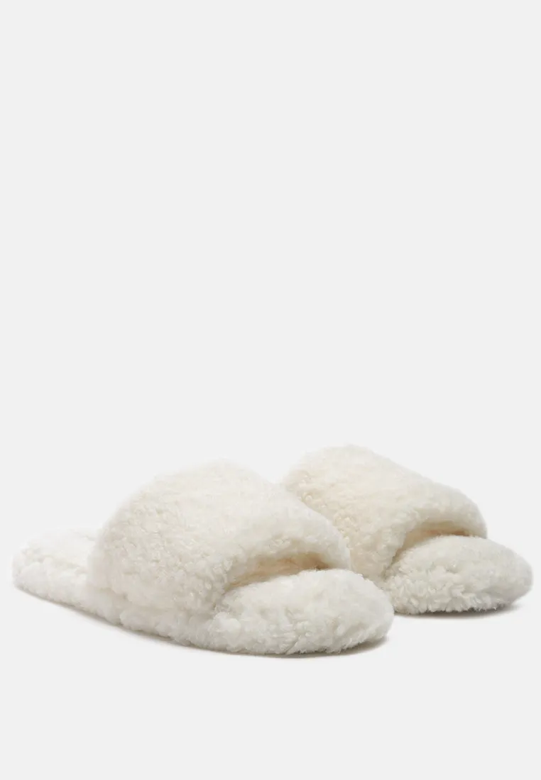 ulrika faux fur indoor flats