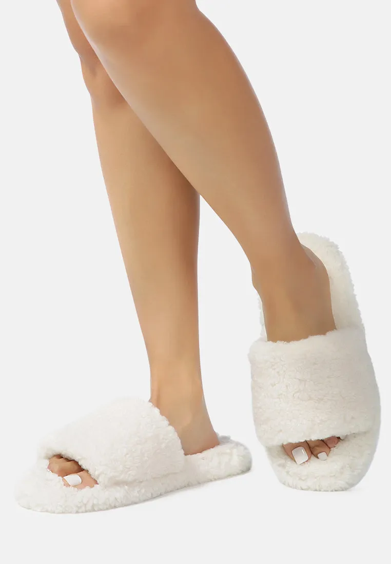 ulrika faux fur indoor flats