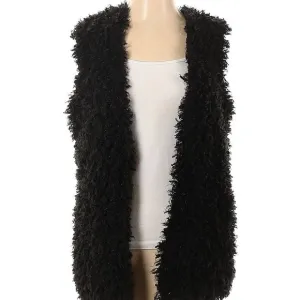 Vertigo Black Fluffy Vest Size XS/S