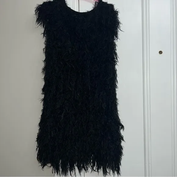 Vertigo Black Fluffy Vest Size XS/S