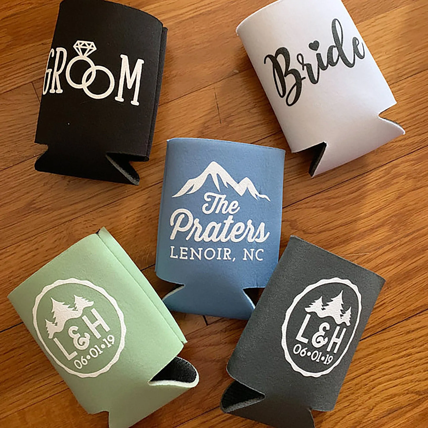 Wedding Can Cooler #119R - Let The Adventure Begin