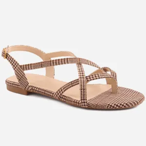 Women "ADELA"Comfort Cross Starp Flat Sandals