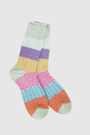 World's Softest Gallery Crew Socks for Women in Multi | WS66614-75651-337