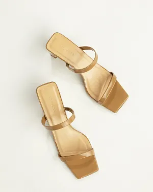 Yuki Nude Patent Leather Sandals